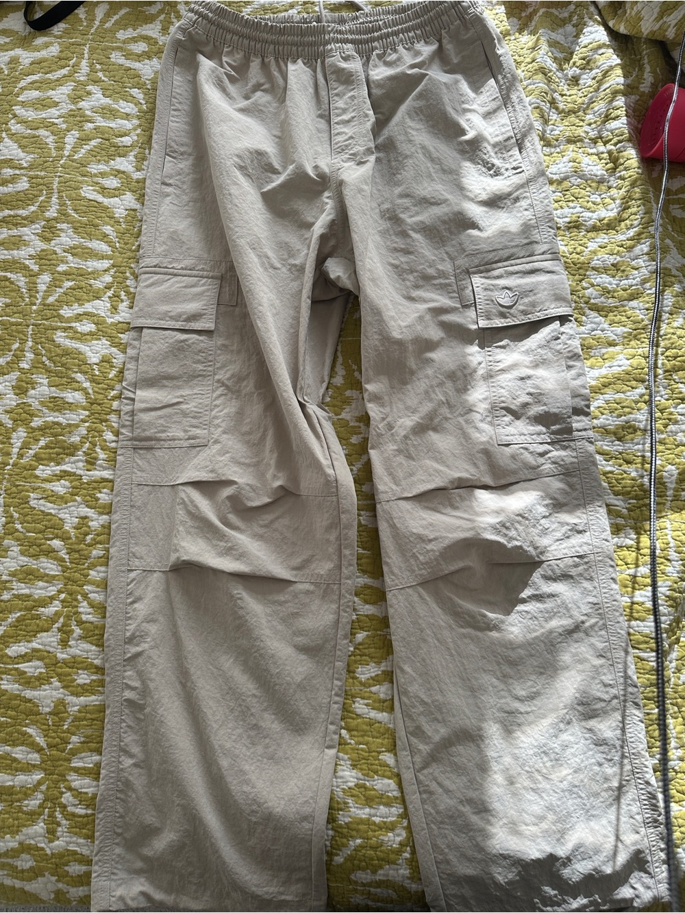 adidas Beige Cargo Track Pants